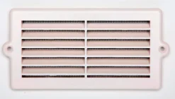Best Grille à encastrer ABS + moustiquaire blanc 6,1x13 cm