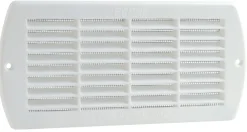 Best Grille à encastrer ABS + moustiquaire blanc 6,1x13 cm