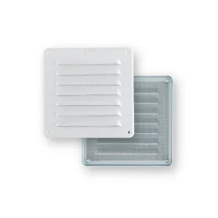 Outlet Grille Strong alu 1,5 mm anti-moustique blanc 15x15 cm