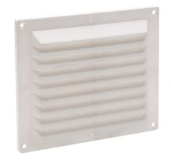 New Grille à visser en ABS + anti-moustique blanc 14.6x17.5 cm