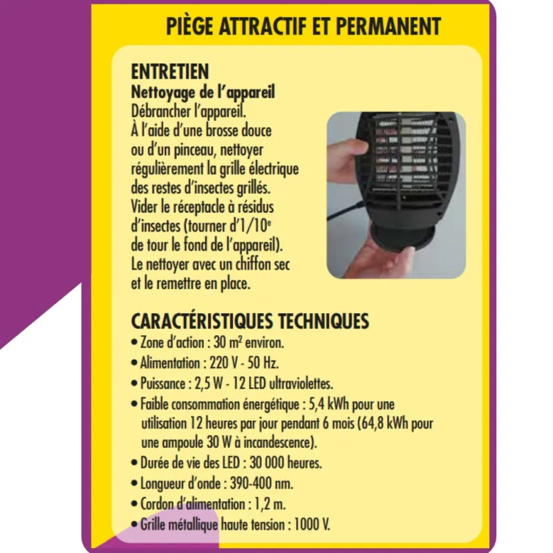 Hot ACTO Grill'Insectes UV 12 LEDS