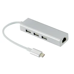 Online Hub FPE type C vers 3 USB3.0 et RJ45 femelle