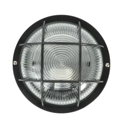 Clearance TIBELEC Hublot RANA rond noir sans lampe 60W max E27 IP44