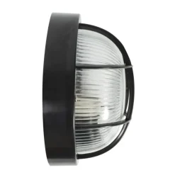 Clearance TIBELEC Hublot RANA rond noir sans lampe 60W max E27 IP44