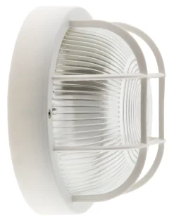 Best Hublot rond blanc socle plastique grille de protection 60W