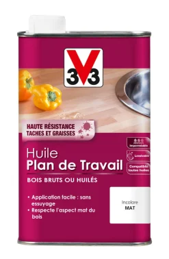 Outlet V33 Huile spéciale plan de travail incolore mat 0,5L