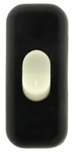 Outlet ZENITECH Interrupteur 2A unipolaire luminescent noir