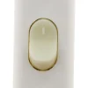 Outlet ZENITECH Interrupteur 2A unipolaire luminescent blanc