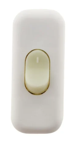 Outlet ZENITECH Interrupteur 2A unipolaire luminescent blanc