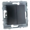 New ZENITECH Interrupteur double va-et-vient Kouro 10A nu noir