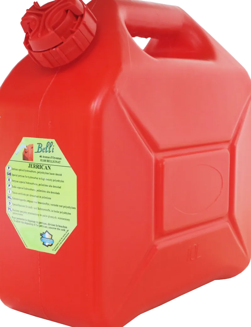 Clearance BELLI Jerrican à bec verseur 10 L rouge spécial hydrocarbures