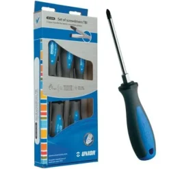 Outlet UNIOR Jeu de 5 tournevis plats et Phillips