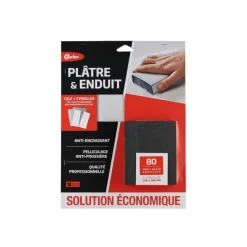 GERLON Kit de ponçage plâtre/enduit 3 feuilles G80 + cale 230x280mm