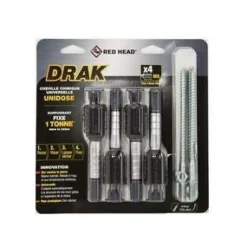 Clearance RED HEAD Kit de scellement chimique à expansion DRAK M8