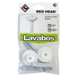 Hot RED HEAD Kit fixation lavabo NORDTECH Ø10+ tiges Ø8+rond. réglage(x2)