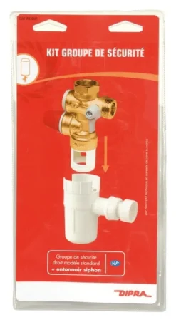Outlet DIPRA Kit groupe de sécurité droit STD et entonnoir siphon