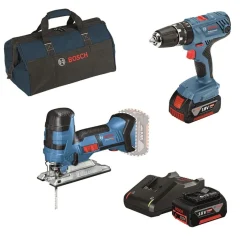 Outlet BOSCH PROFESSIONAL Kit perceuse-visseuse GSB 18V-21 + scie sauteuse GST 18V-LI