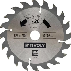 Outlet TIVOLY Lame de scie circulaire ct Ø150-al 20-20 dents