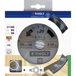 New TIVOLY Lame de scie circulaire ct Ø130 al 20-20 dents