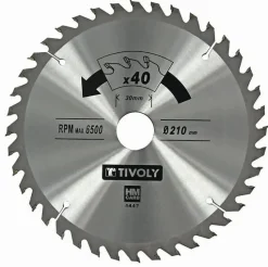 TIVOLY Lame de scie circulaire/portative métaux non ferreux Ø210mm