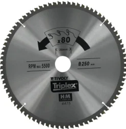 Outlet TIVOLY Lame de scie circulaire/stationnaire/radiale Ø254 finition