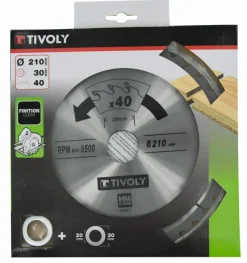 New TIVOLY Lame de scie circulaire 210X30 40 dents
