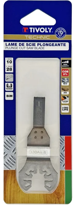 Clearance TIVOLY Lame de scie oscillante bi-métal 10 mm bois et métal