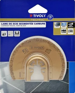 TIVOLY Lame de scie oscillante concretion carbure 87 mm