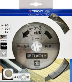 New TIVOLY 1 lame scie circulaire ct Ø190-al 30-60 dents