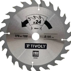 Sale TIVOLY Lame scie circulaire ct Ø190mm alésage 20-24 dents