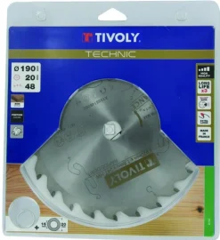 Outlet TIVOLY Lame scie circulaire technic rapide Ø190x20 mm 48 dents