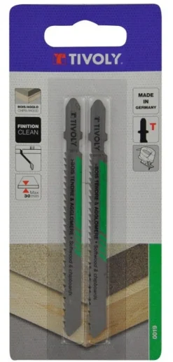 Clearance TIVOLY Lame scie sauteuse spécial bois tendre/aggloméré