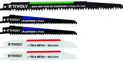 TIVOLY 5 lames de scie sabre pour le métal, plastique et élagage