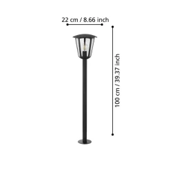 Clearance EGLO Lampadaire Monreale alu noir