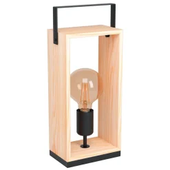 New EGLO Lampe Famborough E27 40W noir L16,5xl10xH40cm