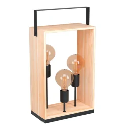 Outlet EGLO Lampe Famborough E27 3x40W noir L30,5xL16xH56,5cm