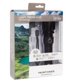 Sale NUM'AXES Lampe torche à LED rechargeable LMP1018