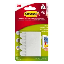 Sale 3M Languette de fixation pour tableaux petit modèle blanc (x8)