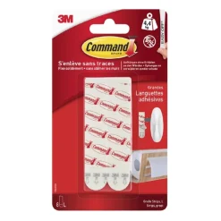 Outlet 3M Languettes enlevables standard blanc Grand Modèle (x8)