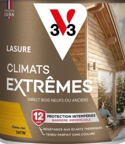 New V33 Lasure bois climats extrêmes chêne clair 0,75L