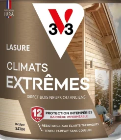 Outlet V33 Lasure bois climats extrêmes incolore 0,75L