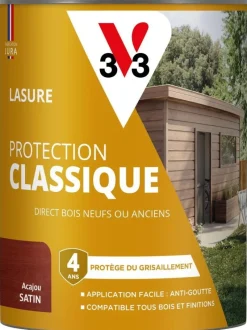Best V33 Lasure bois extérieur protection classique acajou 0,75L