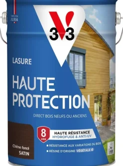 Sale V33 Lasure extérieure haute protection chêne foncé 0,75L
