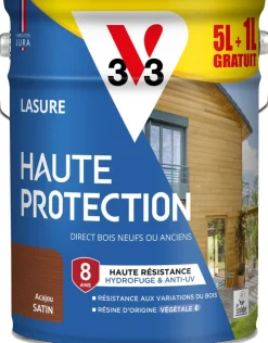 Hot V33 Lasure haute protection biosourcée acajou 6L
