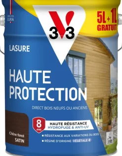 Online V33 Lasure haute protection biosourcée chêne foncé 6L