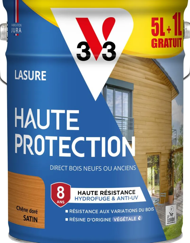 Online V33 Lasure haute protection biosourcée chêne doré 6L