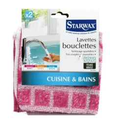 Hot STARWAX Lavette bouclette couleur assortie (x2)