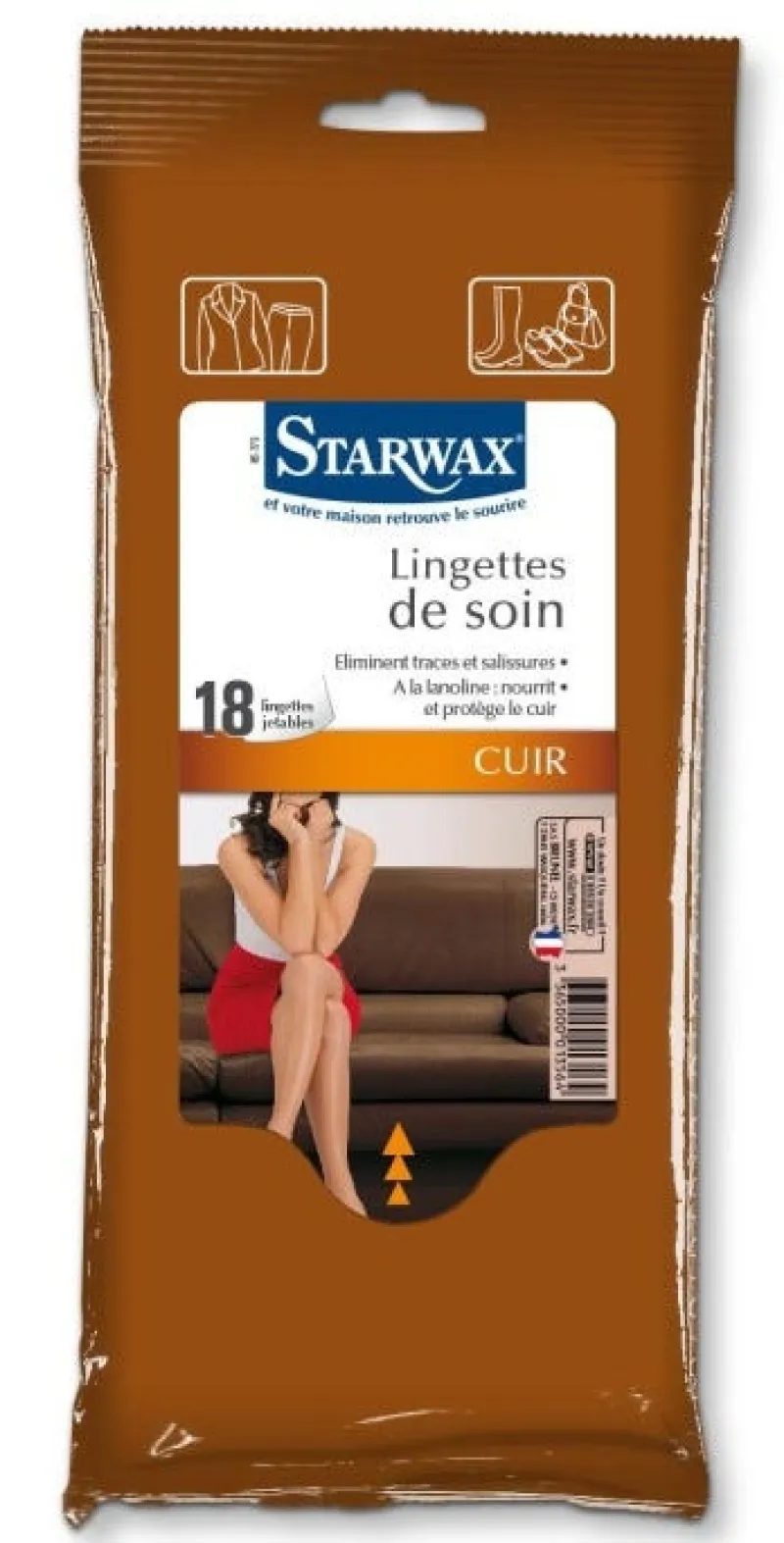 Outlet STARWAX Lingettes de soin spéciales cuir (x15)