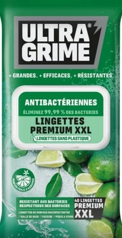 New Lingettes XXL antibactériennes Ultra Grime (x40)