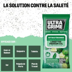 New Lingettes XXL antibactériennes Ultra Grime (x40)